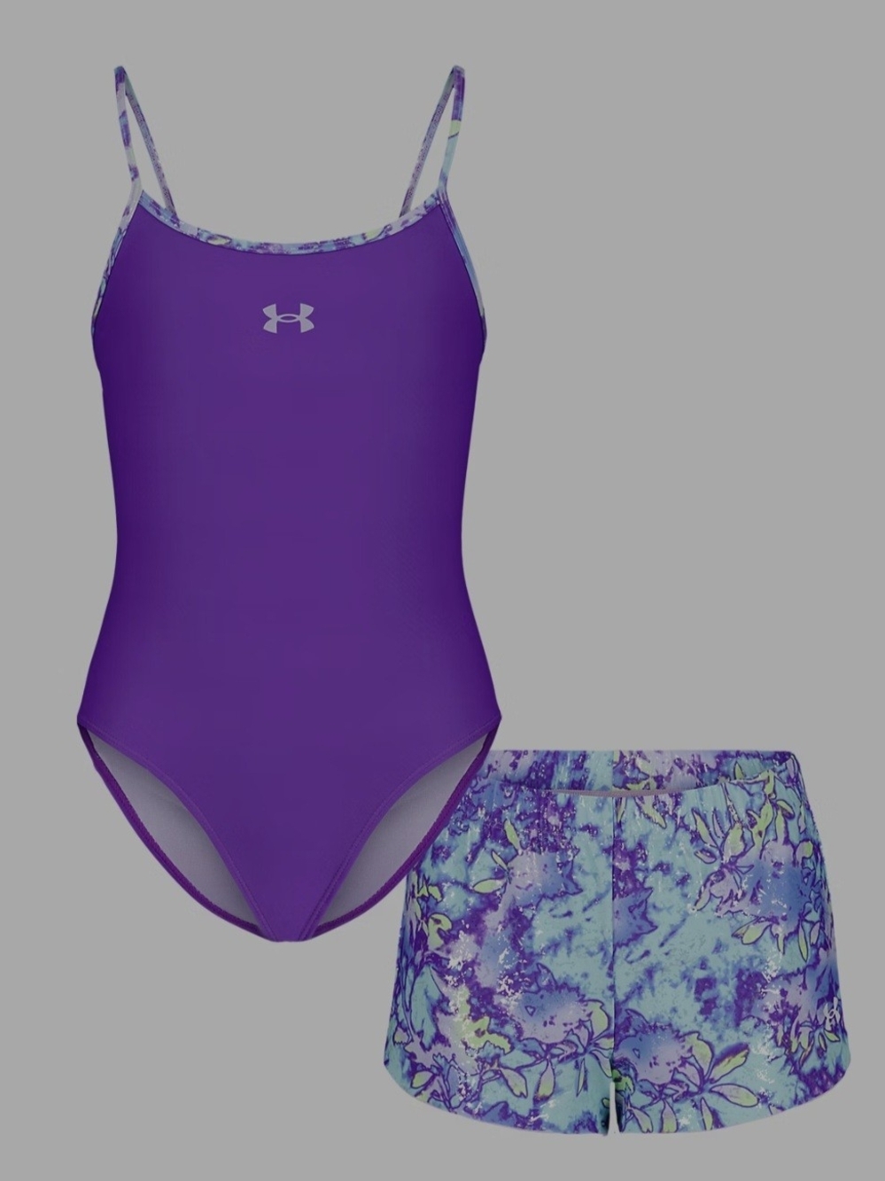 Girls Under Armour Size 10 Swim Set Purple NWT